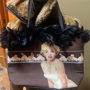 Ashley Mason Black and Brown Tote with Iconic Print